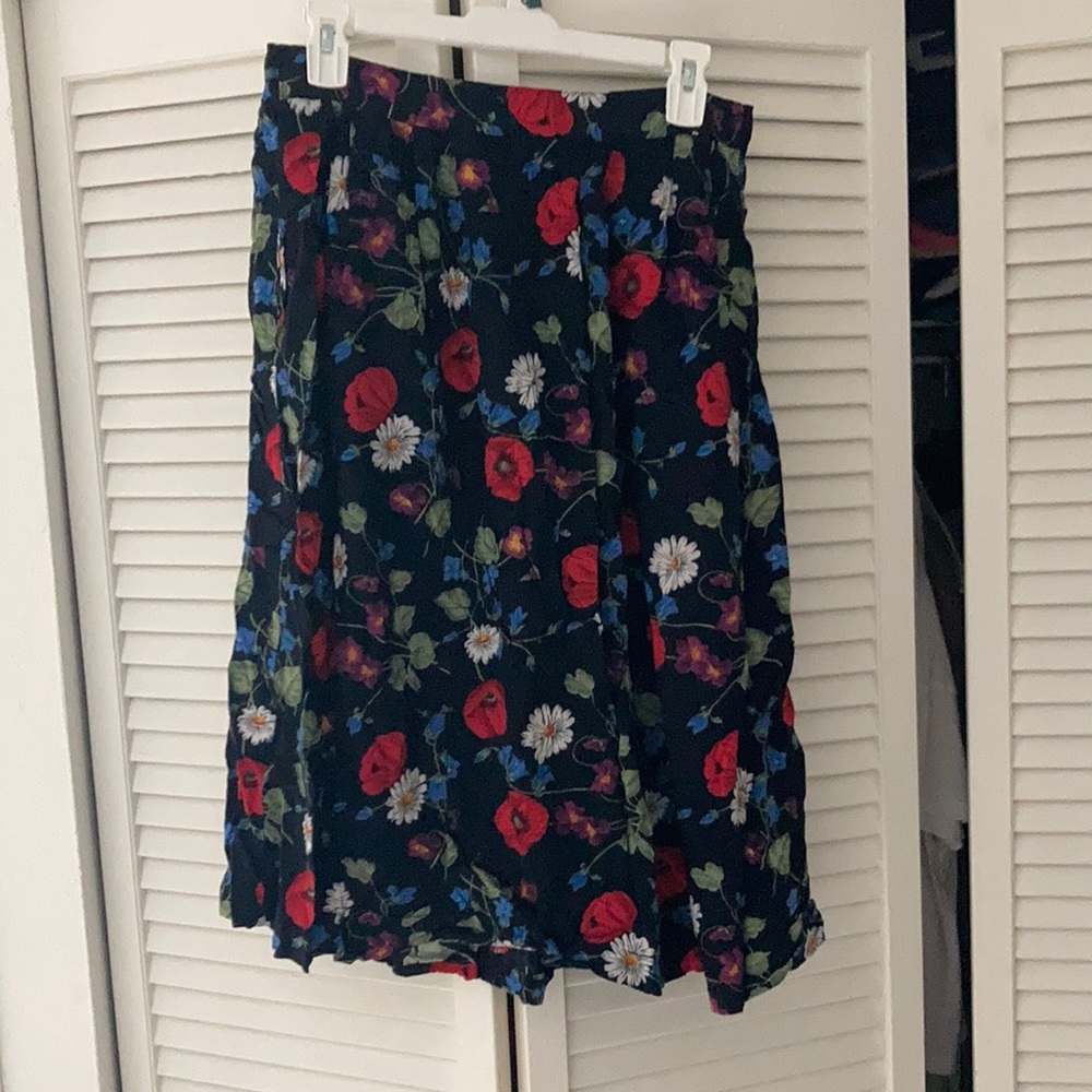 Floral midi skirt